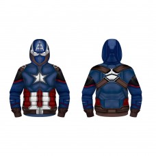 Movie Captain America Zip Up Hoodie For Kids