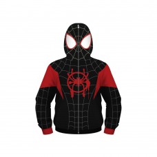 Spider-Man Zip Up Hoodies Fashion Miles Morales Kids Sweatshirt