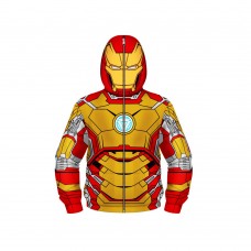 Kids Iron Man Fashion Zip Up Long Sleeve Swearshirt