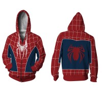 Spider Man PS4 Zip Up 3D Printed Cotton Hoodie  