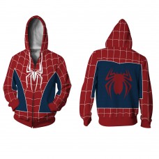 Spider Man PS4 Zip Up 3D Printed Cotton Hoodie
