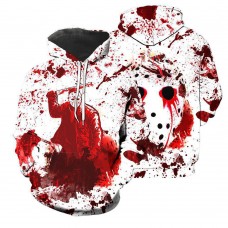 Friday the 13th 3D Pattern Sweatshirt 2023 High Quality Halloween Hoodies