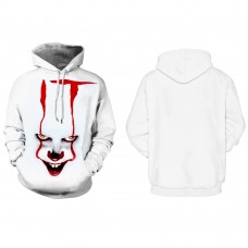 Pennywise White Hoodie It Chapter Two Halloween Cotton Suit
