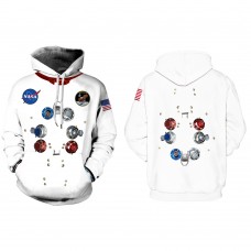 3D Print Suit Nasa Astronaut Pattern Long Sleeve Hoodies