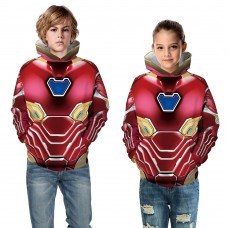 Kids Suit Iron Man Pattern Long Sleeve Fashion Cotton Hoodie