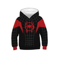 Kids Hoodies Spider-Man Into the Spider-Verse Pattern Miles Morales Long Sleeve Suit  