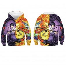 Anime 3D Printed Pattern Long Sleeve Hoodies Cotton For Kids