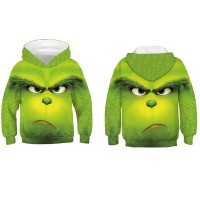 Fashion The Grinch Pattern Long Sleeve Hoodie For Kids  
