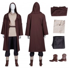 Movie Star Wars Obi-Wan Leather Cosplay Costume Halloween Suit