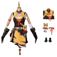 Game Genshin Impact Cosplay Costume Xiangling Suit