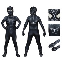 Venom Bodysuit Movie Spiderman 3 Eddie Brock Kids Cosplay Costumes  