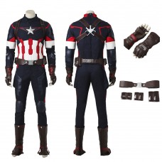 Avengers Age of Ultron Steve Rogers Suit Captain America Cosplay Costume