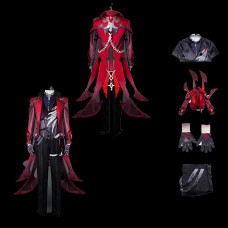 Diluc Cosplay Costume Game Genshin Impact Halloween Red Suit