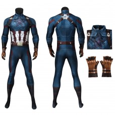 Avengers Infinity War Steve Rogers Halloween Suit Captain America Cosplay Jumpsuit