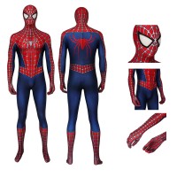 Tobey Maguire Halloween Costume Spider Man Cosplay Jumpsuit  