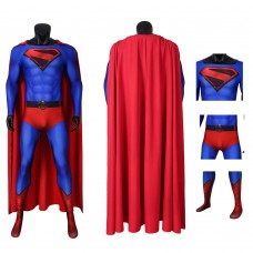 Superman Kal-El Cosplay Bodysuit Clark Kent Suit With Cloak