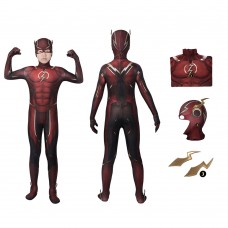 Kids Injustice 2 Jumpsuit The Flash Barry Allen Cosplay Suit