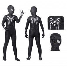 Kids Spiderman Venom Black Jumpsuit Miles Morales Cosplay Suit