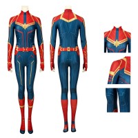 Captain Marvel Polyester Bodysuit Carol Danvers Cosplay Suit  