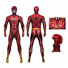 The Flash Barry Allen Red Suit Flashpoint Cosplay Jumpsuit