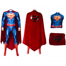 New Superman 52 Suit Clark Cosplay Jumpsuit With Cloak