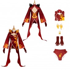Genshin Impact Cosplay Costume Fire Yakshas Suit