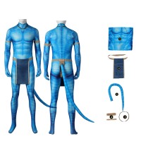 Movie Avatar 2 The Way of Water Jake Sully Jumpsuit Halloween Suit  