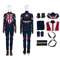 Movie Doctor Strange in the Multiverse of Madness Peggy Carter Halloween Costume Captain Carter Suit  
