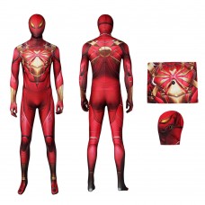 Iron Spider Armor Red Cosplay Jumpsuit Spider-Man Cosplay Outfits for Halloween Party
