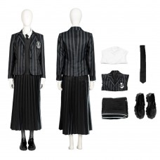 Wednesday Addams School Uniform Suit The Addams Family Cosplay Costumes