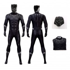 Black Panther Cosplay Jumpsuit Black Suit