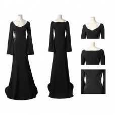 Wednesday Addams Morticia Black Cosplay Costumes Dress