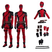 Deadpool Cosplay Costumes Wade Wilson Halloween Outfit Male Knitted Version  