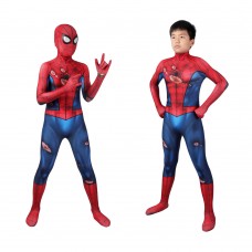 Kids Marvel's Spider-Man Cosplay Suits PS5 Classic Suit Damaged Edition Jumpsuit for Halloween