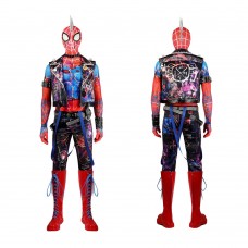 Hobie Brown Halloween Outfits Spiderman Into the Spider-Verse Spider-Punk Cosplay Costume
