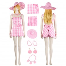 2023 Movie Babi Suit Pink Dress Margot Robbie Cosplay Costumes