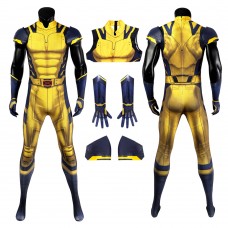 Deadpool 3 Wolverine Cosplay Jumpsuit 2024 New Deadpool Halloween Suit Yellow With Gloves