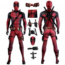 Deadpool 3 Jumpsuit Wade Wilson Cosplay Suit With Accessories