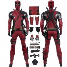 Deadpool Costumes Wade Wilson Cosplay Suit Red Outfit