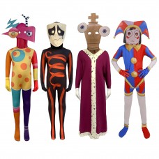 The Amazing Digital Circus Jumpsuits Cosplay Costumes Halloween Suit for Adult and Kids
