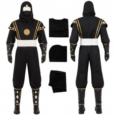 Power Rangers Black Ninja Cosplay Costume Mighty Morphin Adam Park Suits
