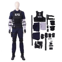Resident Evil 2 Remake Costume Leon S. Kennedy Uniform Cosplay Outfit  