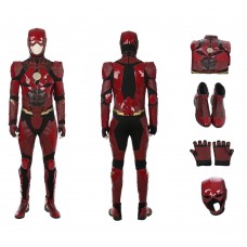 Justice League The Flash Red Bodysuit Barry Allen Halloween Suit Full Set
