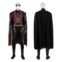 Titans Robin Costume Dick Grayson Cosplay Suit with Cloak  