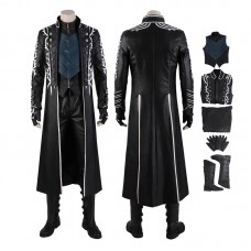 DMC Vergil Costume Devil May Cry 5 Cosplay Suit With Cloak