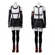 Tifa Suit Final Fantasy VII Remake Cosplay Costume Leather Skirts
