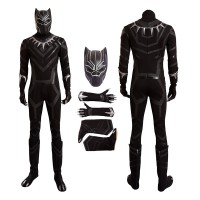 Captain America 3 Civil War Black Panther Cosplay Costume Deluxe Outfit  