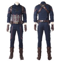 Avengers Infinity War Steve Rogers Outfit Captain America Cosplay Costume  