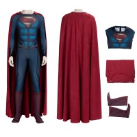 Superman Jumpsuit Movie Man of Steel Clark Kent Cosplay Costumes  
