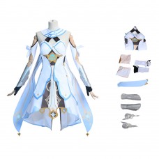 Game Genshin Impact Cosplay Costume Traveler Lumine Dress